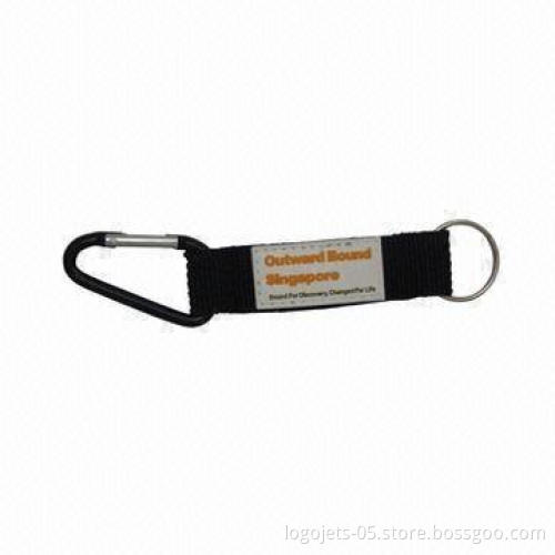 Web Strap with PVC Label and D-type Key Ring